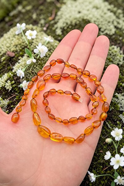 Pure Amber Adult Women Necklace Knotted High Quality Evil Eye Protection
