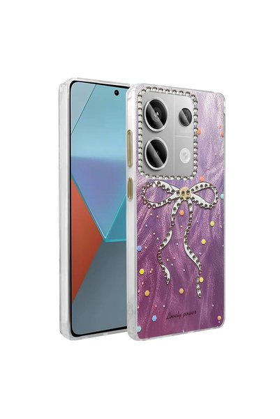 Generic Brand غطاء حماية لهاتف Xiaomi Redmi Note 13 Pro 4g بنمط مرآة شفرة - ن...