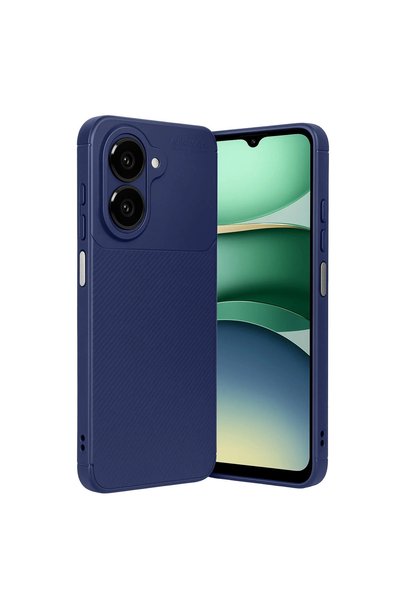 Generic Brand Samsung Galaxy A07 4g Auto Focus Carbon Cover - Navy Blue