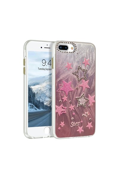 Generic Brand Apple iPhone 7 Plus Case Blade Mirrored Patterned Cover - Patte...