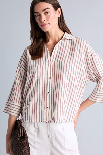 DeFacto Πουκάμισο - Καφέ - Casual