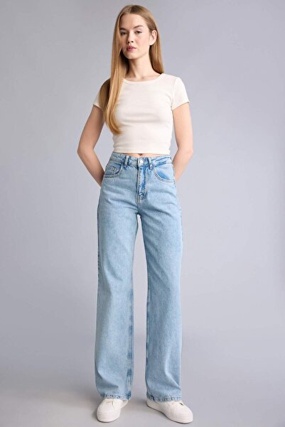 DeFacto Τζιν - Μπλε - Ευθεία