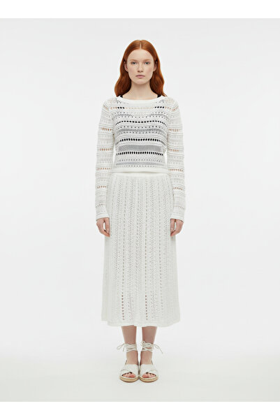Neden Tekstil Φόρεμα - Λευκό - Φόρεμα Smock