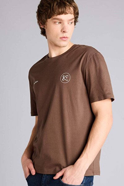 DeFacto T-Shirt - Καφέ - Κανονική εφαρμογή