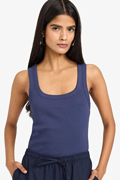 DeFacto Φανελάκι - Ναυτικό μπλε - Casual