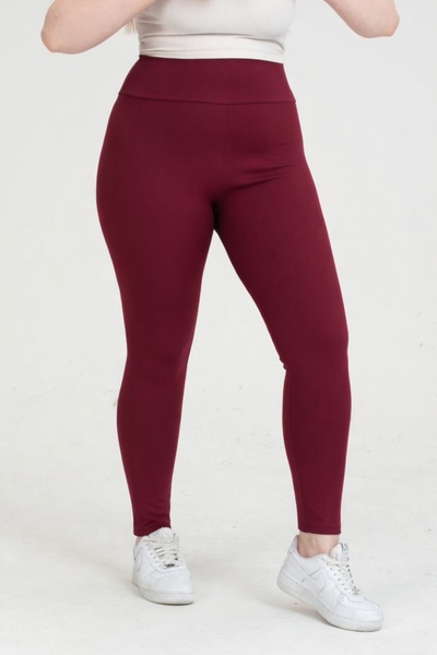 Sea Queen Plus Size Ribbed High Waist Wide Belt Gathering Seasonal Leggings