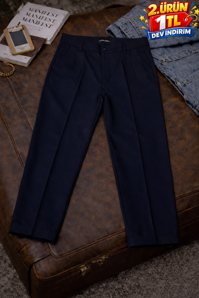 DAMGA JEANS Παντελόνι - Ναυτικό μπλε - Basic