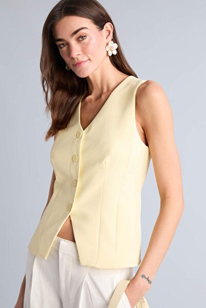 DeFacto Γιλέκο - Κίτρινο - Σακάκια