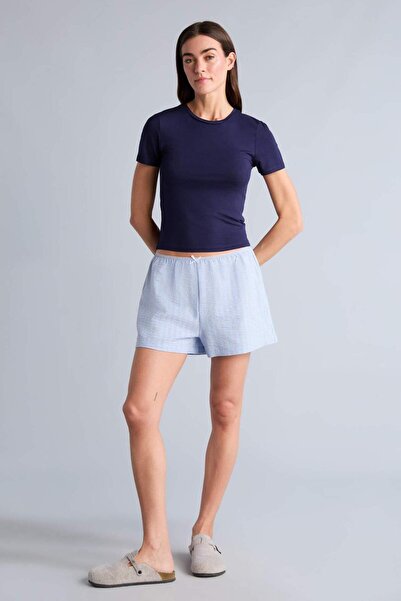 DeFacto Σορτς - Μπλε - Ελαστικό