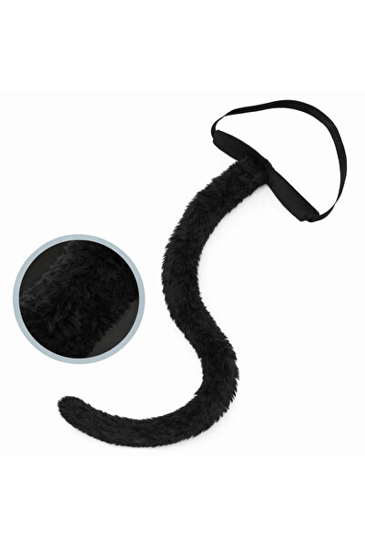 My Reality Fashion Μαύρη βελούδινη ουρά που διαμορφώνεται 70 εκ.