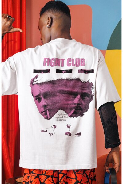 SEVBANO Tricou supradimensionat unisex cu imprimeu pe spate Design Legend Mov...