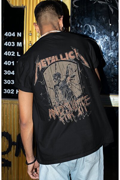 SEVBANO Μπλουζάκι Unisex Oversize με στάμπα στην πλάτη του συγκροτήματος Meta...