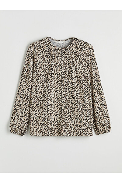 LC Waikiki Μπλούζα με μπεζ σχέδιο σε σχήμα πεταλούδας (S6)