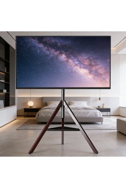 Topone1Topone1 حامل تلفزيون محمول، مناسب للتلفزيونات ذات الشاشات المسطحة أو المنحنية من 32 إلى 75 بوصة، مع إمكانية تعديل الارتفاع.