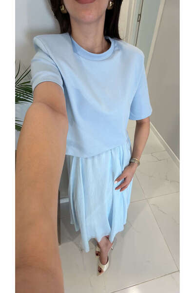 BİRCANÇİL T-Shirt - Μπλε - Τοποθετημένο