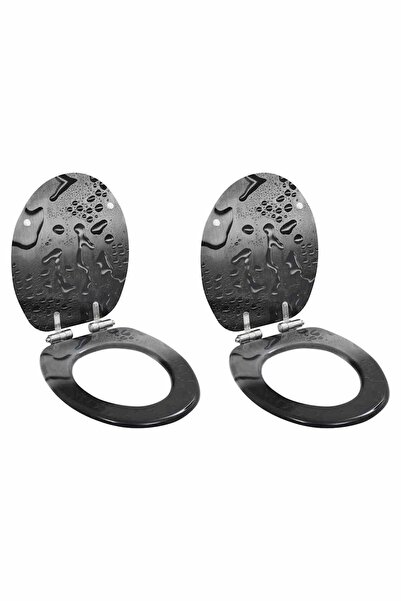 vidaxl Καλύμματα καθισμάτων τουαλέτας με μηχανισμό απαλού κλεισίματος, 2 τεμά...