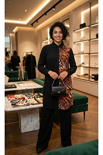 Polologin Butik Kαφτάνι - Μαύρο - Συν μέγεθος