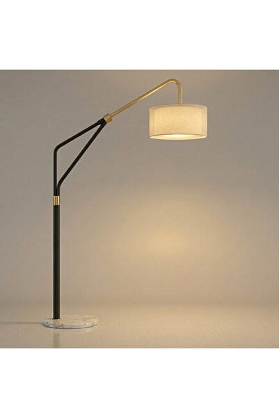 Majestic Home Alara Minimalist Modern Floor Lamp with Fabric Shade – Minimali...