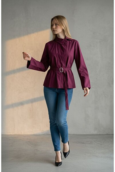 WYNA BOUTİQUE Πουκάμισο - Βουργουνδία - Casual