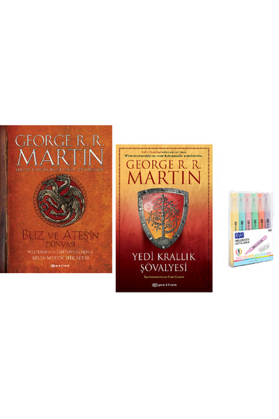 Epsilon Yayınevi Buz ve Ateşin Dünyası + Yedi Krallık Şövalyesi 2 Kitap Set K...