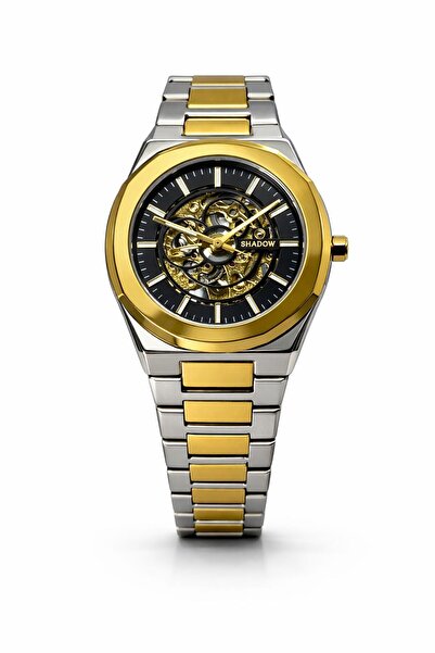 SHADOW ROYAL ORBIT Automatic Men’s Skeleton Watch Stainless Steel Gold & Silv...
