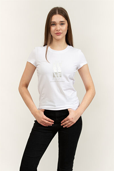 Armani Exchange Μπλουζάκι Armani Exchage Cotton Slim Fit Crew λαιμόκοψη με λο...