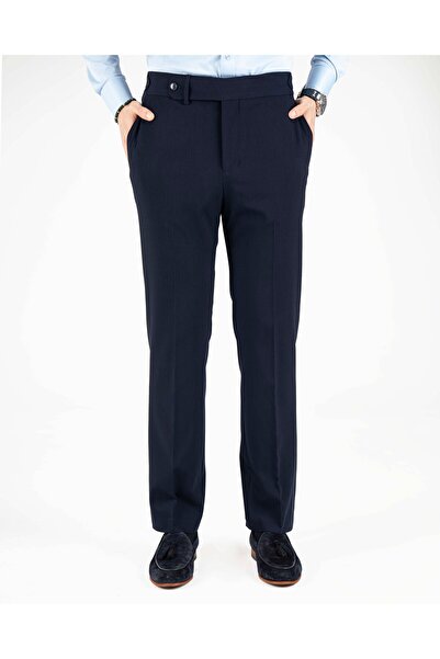 TerziAdemAltun Pantaloni bărbătești slim fit, stil italian, cu detaliu în tal...