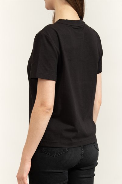 Calvin Klein Kadın Marka Logolu Günlük Kullanıma Uygun Siyah T-Shirt