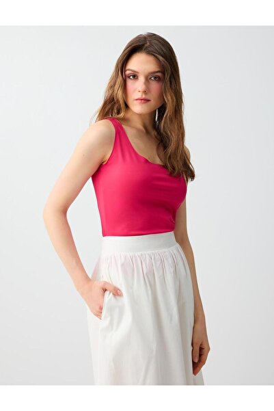 Jimmy Key Φούξια πλεκτό εσώρουχο με λαιμόκοψη U και στενή εφαρμογή