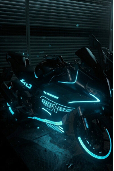 Banxtre CFMOTO 450SR için Komple Ultra Reflektörlü Gece Işığında Parlayan Sti...