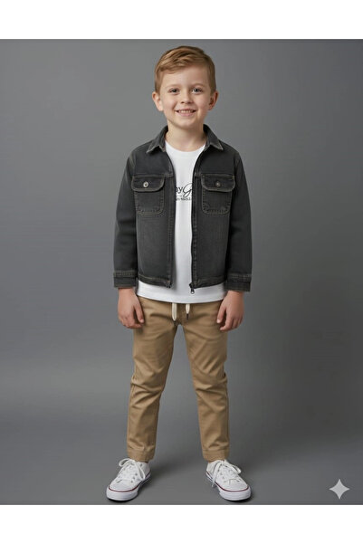 Yonca Çocuk Ri̇mi̇ni̇ Kids 6111 Stay Boys' 3-Piece Set with Jacket