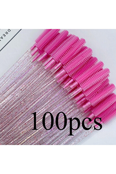Choice3 100pcs Pink 100pcs Disposable Eyelash Brush Silicone Gel Mascara Wand...
