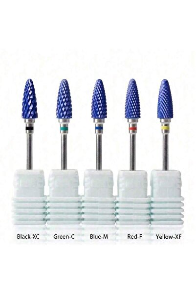 Choice1 5PCS 1 or 5pcs/set Blue Tungsten Carbide Burrs for Nail Art, Nano Coa...