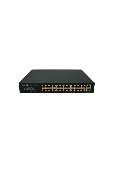 Midcom MP-POE24 360W 10/100 /1000 Mbps 24 Port Metal Kasa Poe Switch