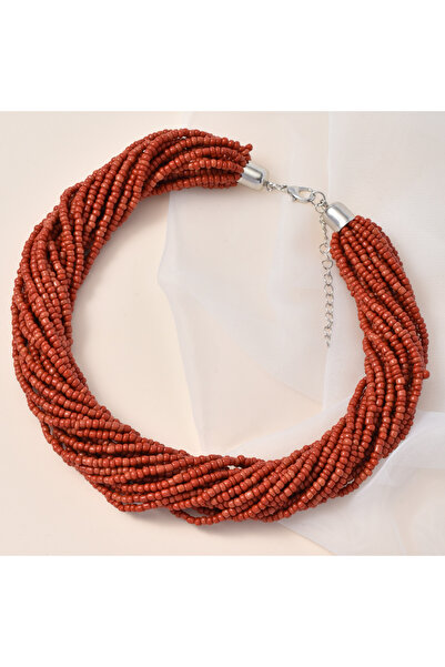 Choice4 D Vintage Winding Rice Bead Necklace for Women Fashion Personality Co...