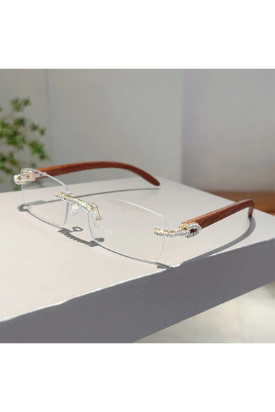 choice2 as picture shows gold trans lens GM LUMIAS Rimless Rectangle Sunglass...