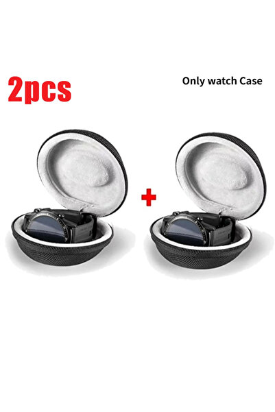 Choice7 White Black-2PCS Portable Watch Travel Case EVA Watch Storage Box Wat...
