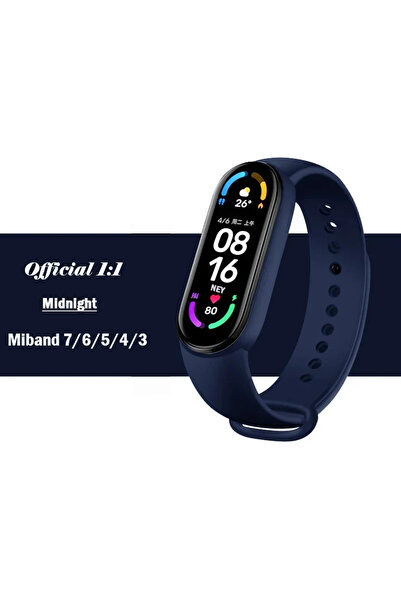 Choice4 حزام سيليكون رسمي لساعة Mi Band 7 6 5 Midnight 13، مناسب لساعات Mi Ba...
