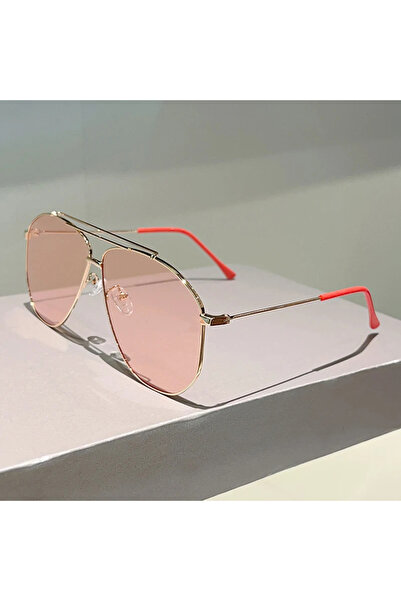 Choice3 golden champagne KAMMPT Vintage Pilot Sunglasses Men Fashion Oversize...