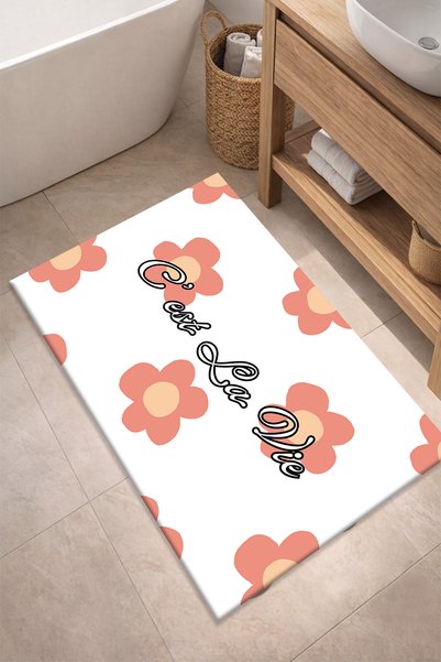 VİVİCAHOME Non-Slip Dot-Textured Bath Mat – Quick-Drying, Soft Textured, Modern Bathroom Rug