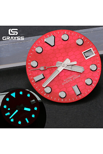 Choice6 طقم أحمر 28.5 ملم بنمط SKX مُعدّل من عرق اللؤلؤ الأحمر/الأبيض/البنفسج...
