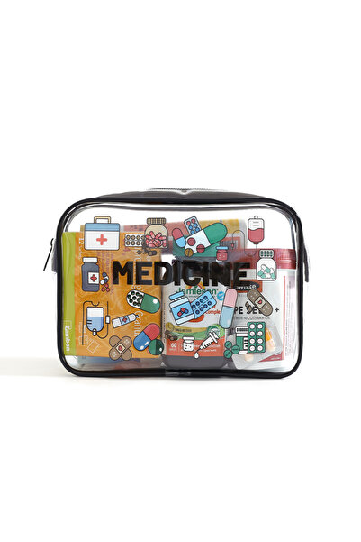 Choice MEDICINE BAG 1pc Clear PVC Travel Organizer Bag with Zipper Closure To...