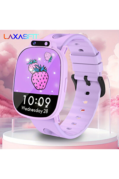Choice1 ساعة ذكية للأطفال LAXASFIT باللون الأرجواني بشاشة عالية الدقة 1.88 بو...