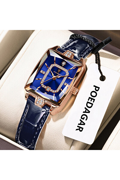 Choice 785 Rose Gold Blue Classic Luxury Women's Watches Waterproof Leather D...