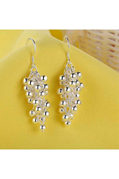 Choice Silver Plated Hot Silver color Creative grape beads drop earrings for ...