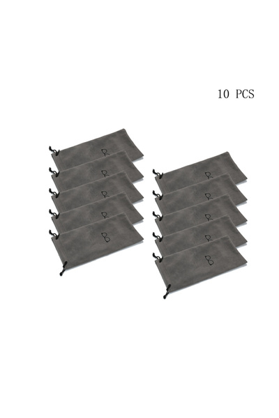 choice2 10 PCS 1/5/10 PCS Gray Retro Portable Glasses Case Soft Eyeglasses Ba...