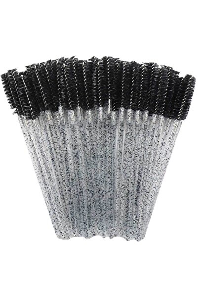 Choice4 A008- 50PCS Black 50Pcs Makeup Eyelash Brushes Disposable Crystal Eye...