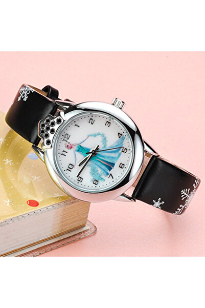 choice2 PD-BX-Black New Elsa Girls Watch for Kids Princess Leather Strap Cute...