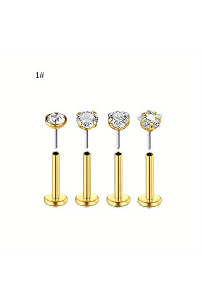 Choice5 مجوهرات ثقب الشفاه والأنف: باربل مستقيم 20G 0.8x6mm، لابريت، 1 أو 4 ق...