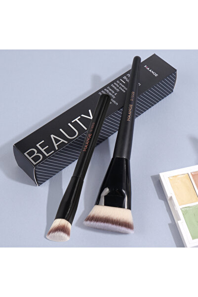 Choice Black Flawless Makeup Brush 2pcs Flat/Angle Foundation Contour Brush U...